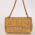 Chanel 2011 Raffia Tweed Single Flap Bag - FashioNica