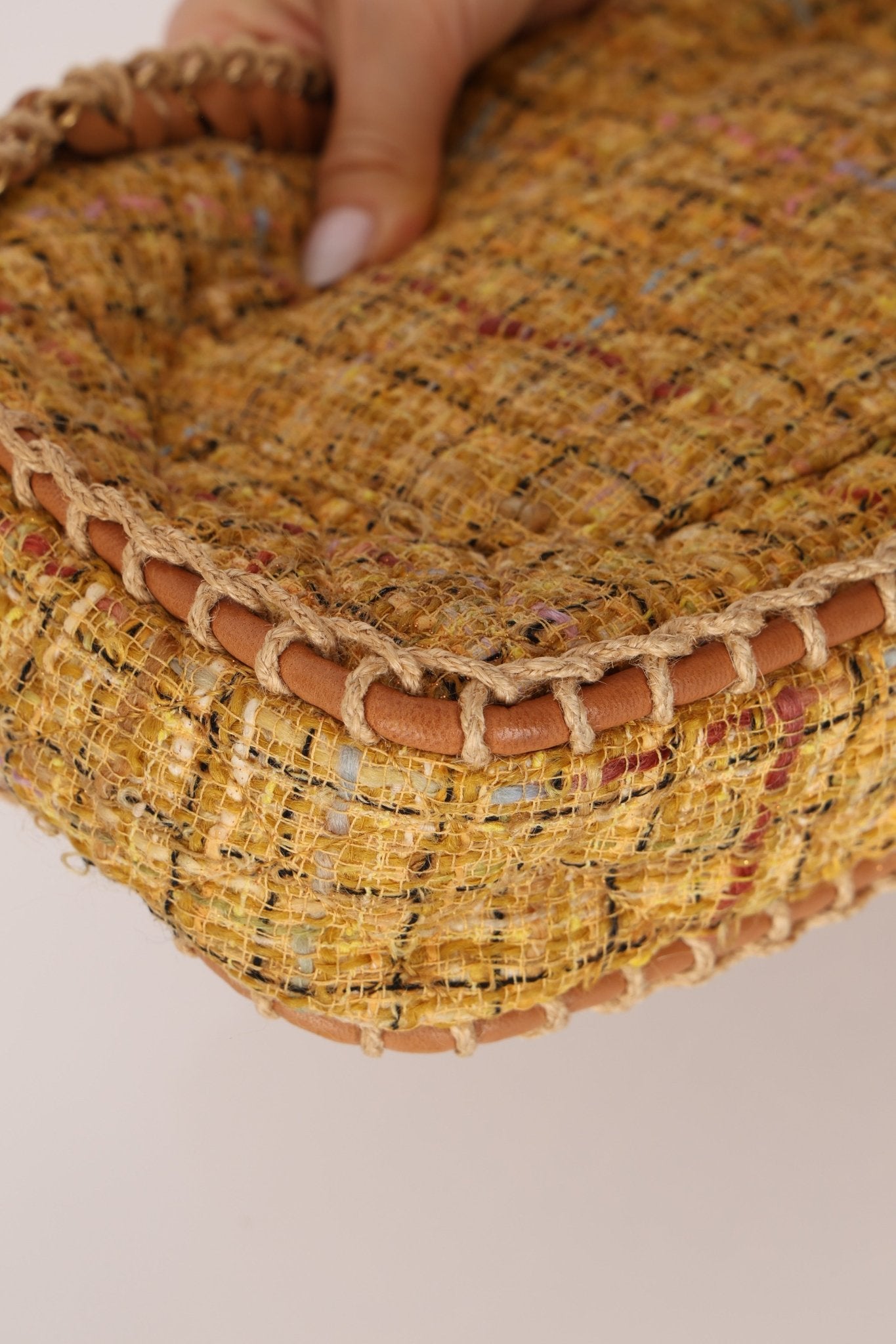 Chanel 2011 Raffia Tweed Single Flap Bag - FashioNica