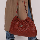 Chanel 2012 Aged Caviar Elastic CC Hobo - FashioNica