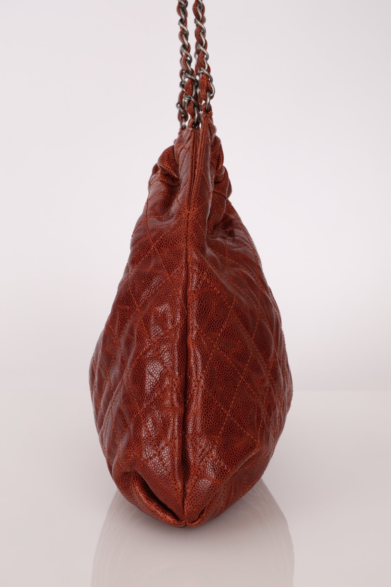 Chanel 2012 Aged Caviar Elastic CC Hobo - FashioNica