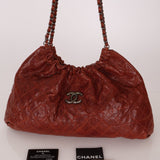 Chanel 2012 Aged Caviar Elastic CC Hobo - FashioNica
