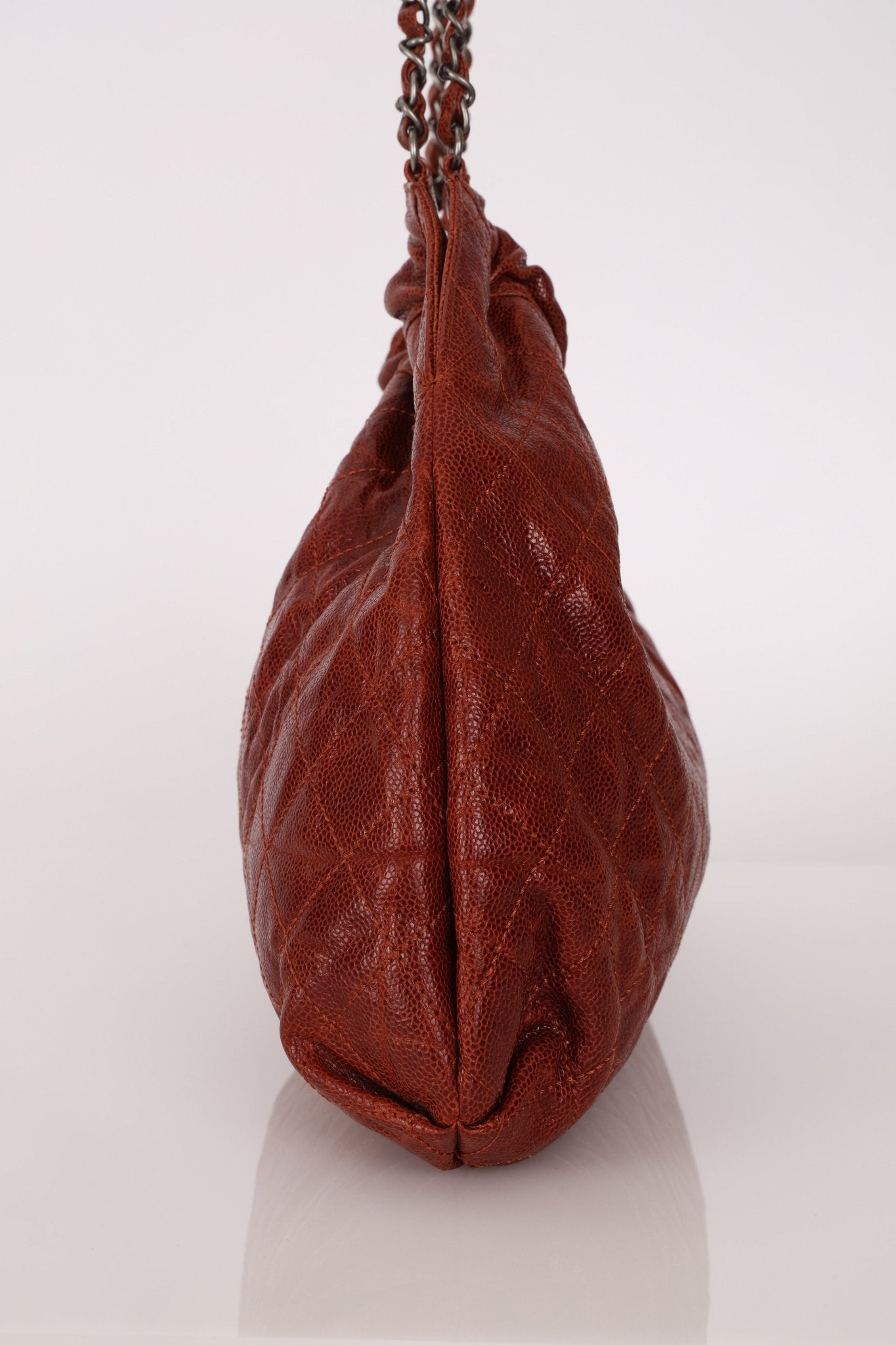 Chanel 2012 Aged Caviar Elastic CC Hobo - FashioNica