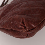 Chanel 2012 Burgundy Aged Caviar Elastic CC Hobo - FashioNica