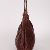 Chanel 2012 Burgundy Aged Caviar Elastic CC Hobo - FashioNica