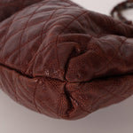 Chanel 2012 Burgundy Aged Caviar Elastic CC Hobo - FashioNica