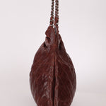 Chanel 2012 Burgundy Aged Caviar Elastic CC Hobo - FashioNica