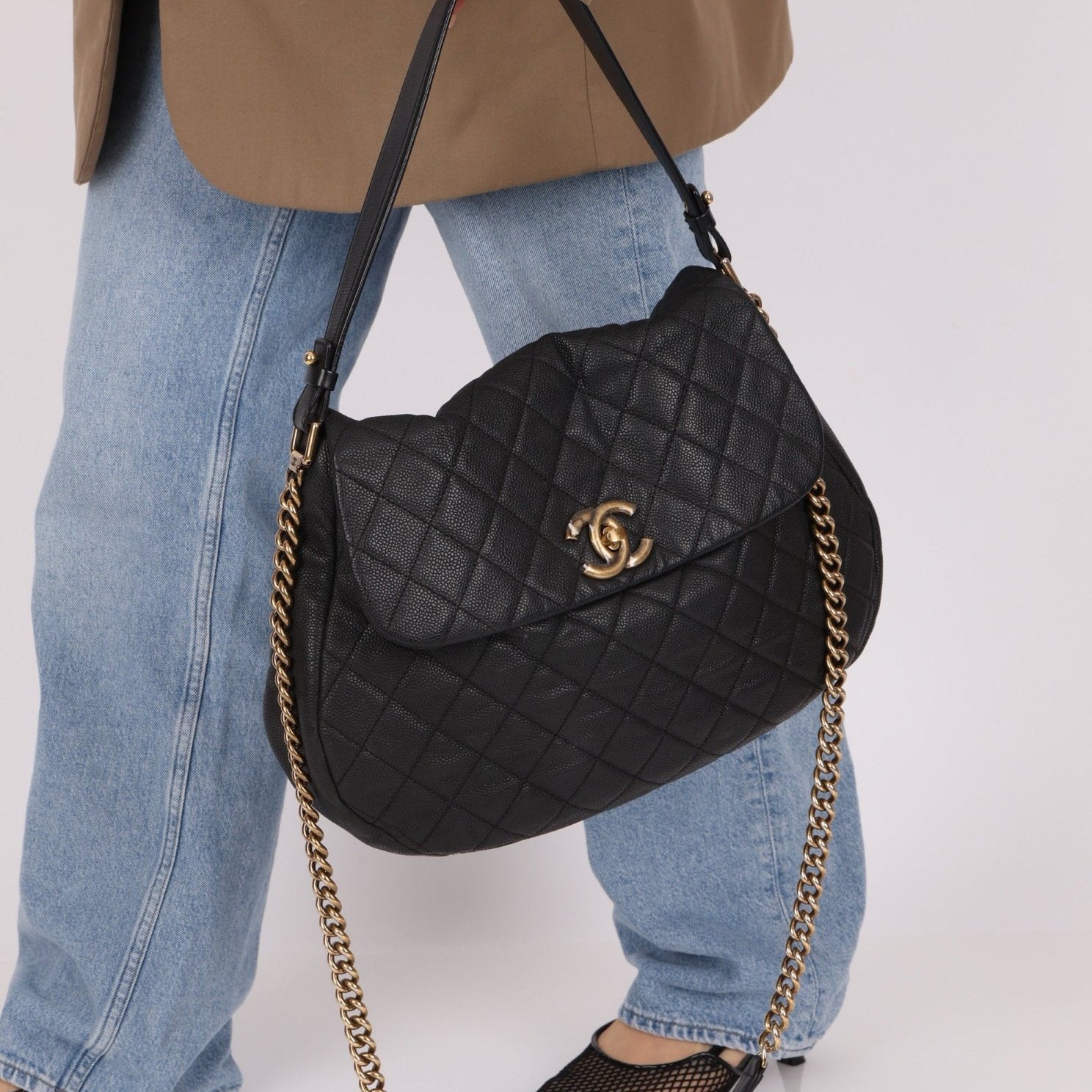 Chanel 2012 Caviar Country Chic Flap Messenger Bag - FashioNica