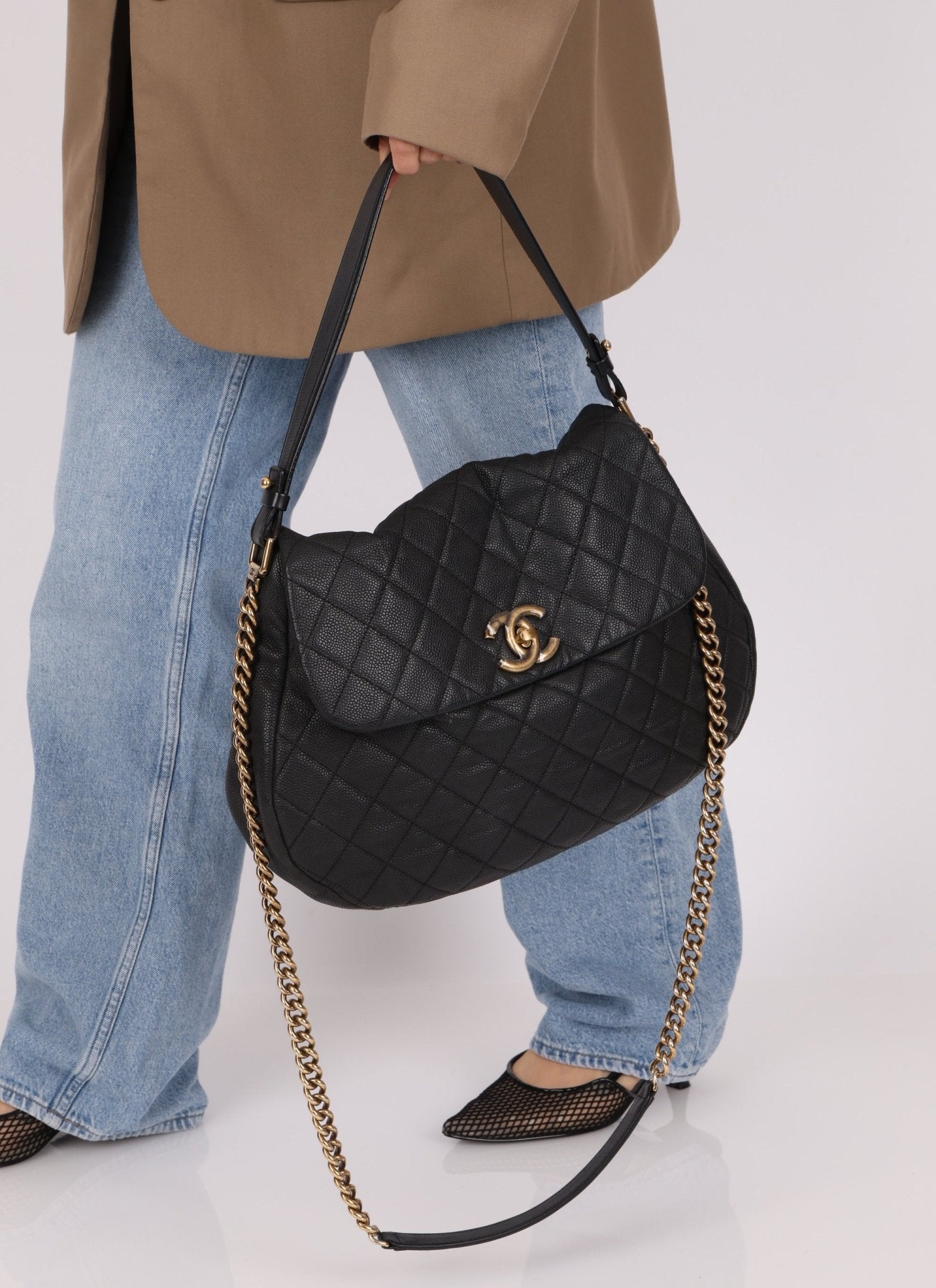 Chanel 2012 Caviar Country Chic Flap Messenger Bag - FashioNica