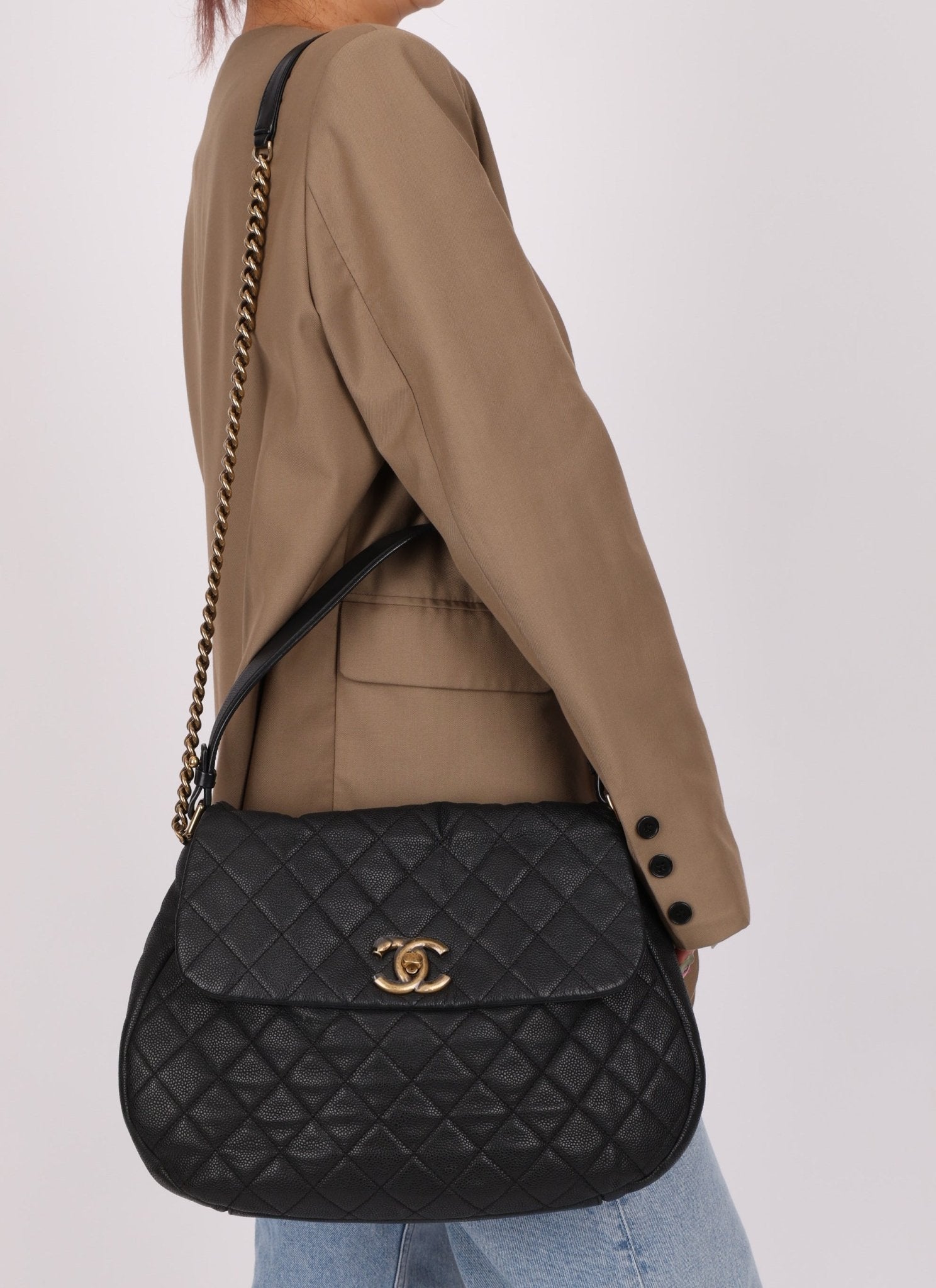 Chanel 2012 Caviar Country Chic Flap Messenger Bag - FashioNica