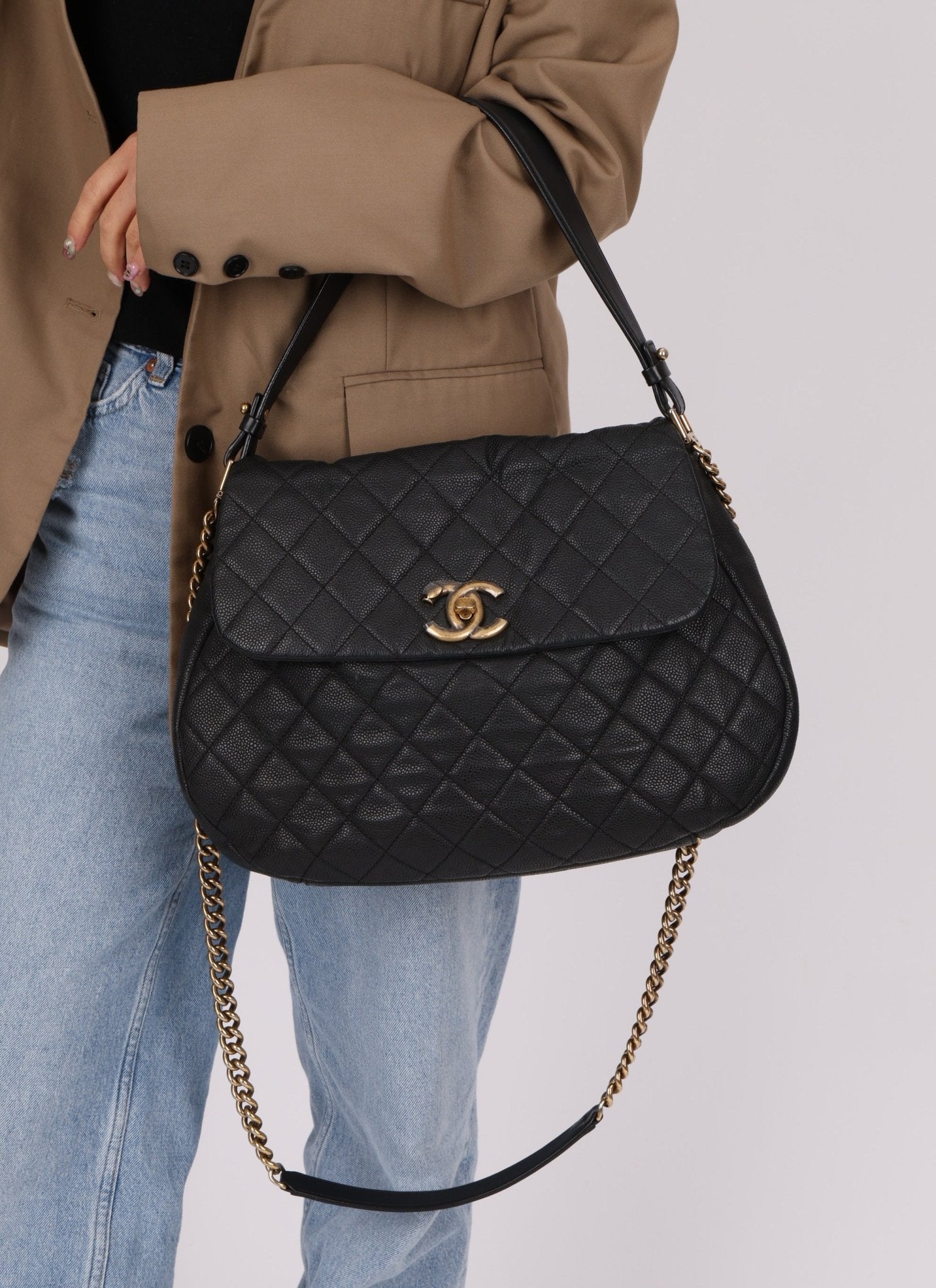 Chanel 2012 Caviar Country Chic Flap Messenger Bag - FashioNica