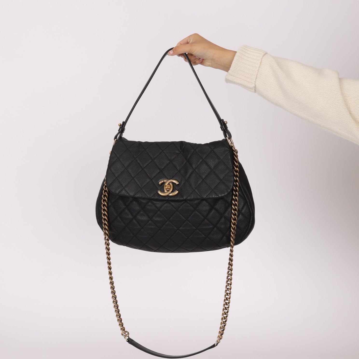 Chanel 2012 Caviar Country Chic Flap Messenger Bag - FashioNica