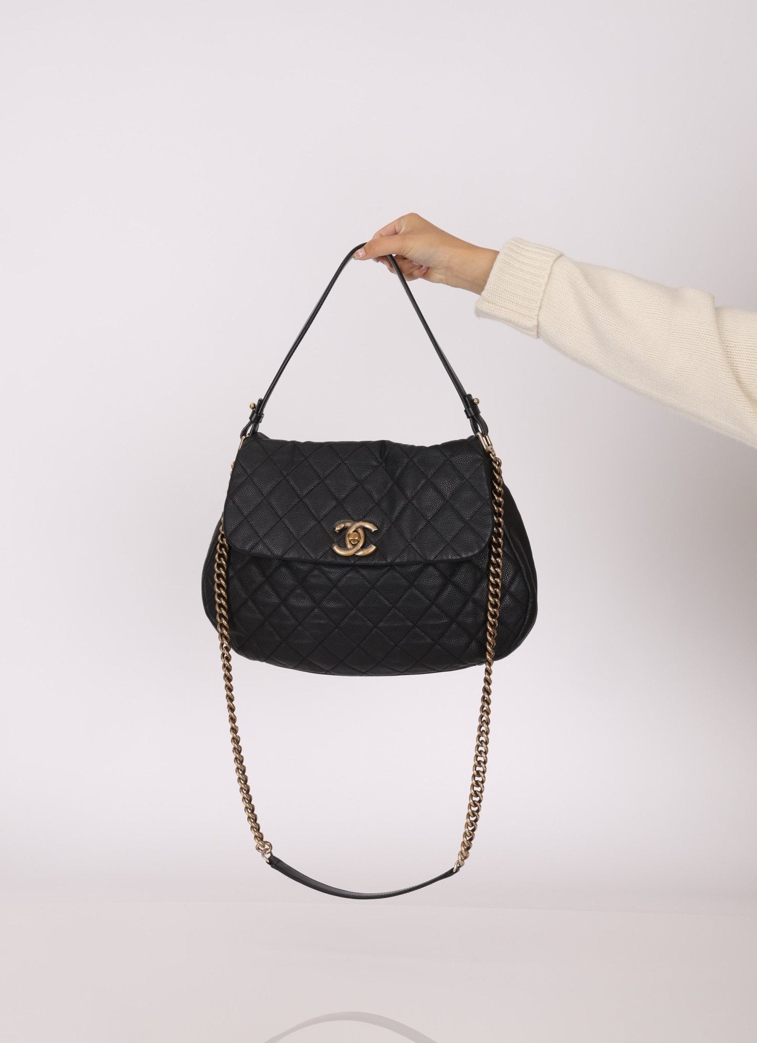 Chanel 2012 Caviar Country Chic Flap Messenger Bag - FashioNica