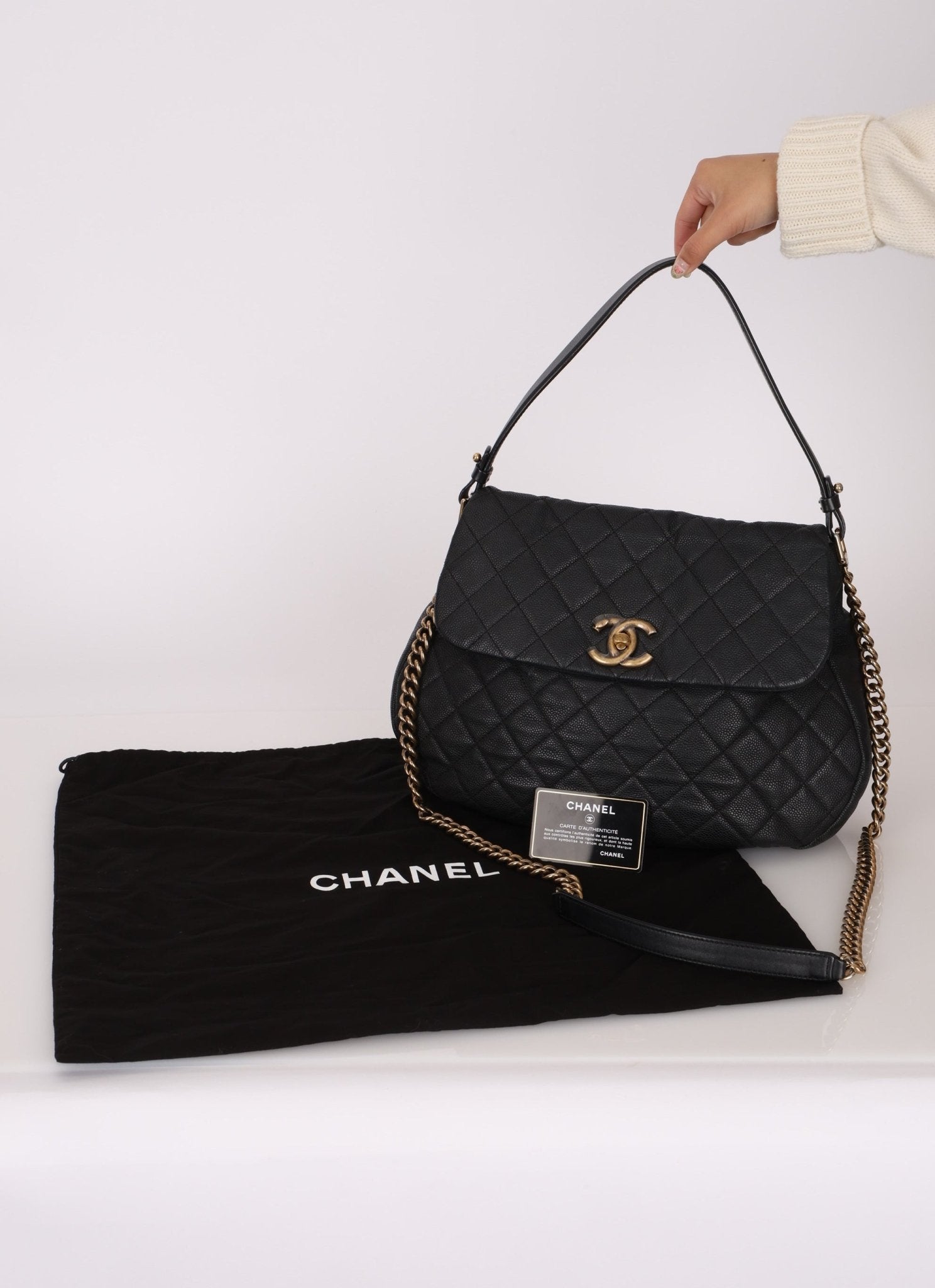 Chanel 2012 Caviar Country Chic Flap Messenger Bag - FashioNica