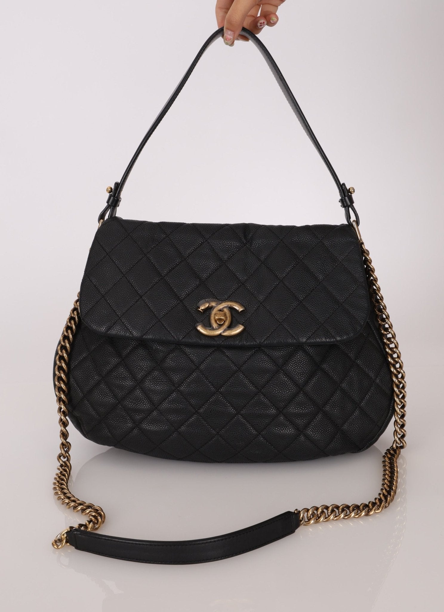 Chanel 2012 Caviar Country Chic Flap Messenger Bag - FashioNica