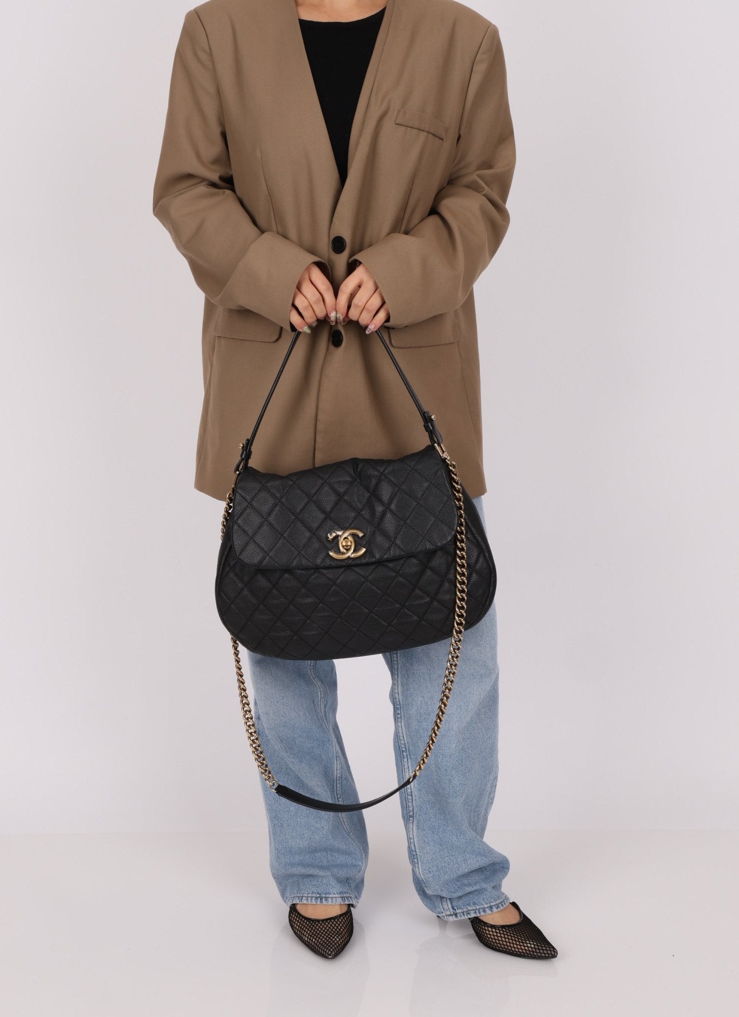 Chanel 2012 Caviar Country Chic Flap Messenger Bag - FashioNica