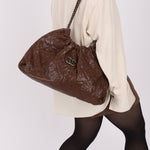 Chanel 2012 Distressed Glazed Chocolate Caviar Hobo - FashioNica