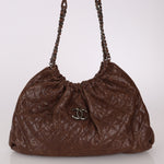 Chanel 2012 Distressed Glazed Chocolate Caviar Hobo - FashioNica