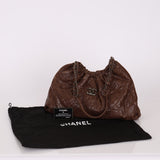 Chanel 2012 Distressed Glazed Chocolate Caviar Hobo - FashioNica