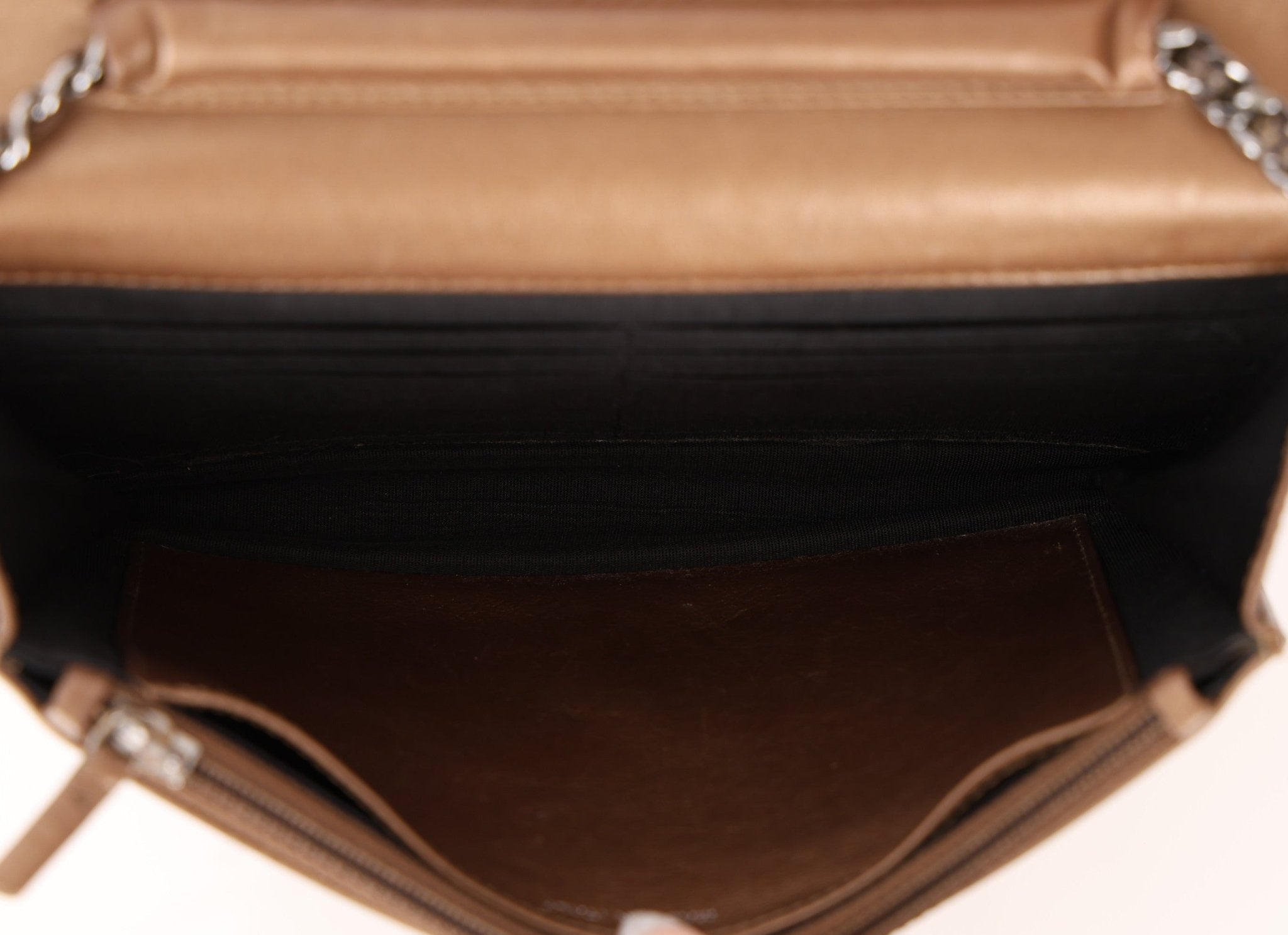 Chanel 2012 Metallic Bronze Caviar Wallet on Chain - FashioNica