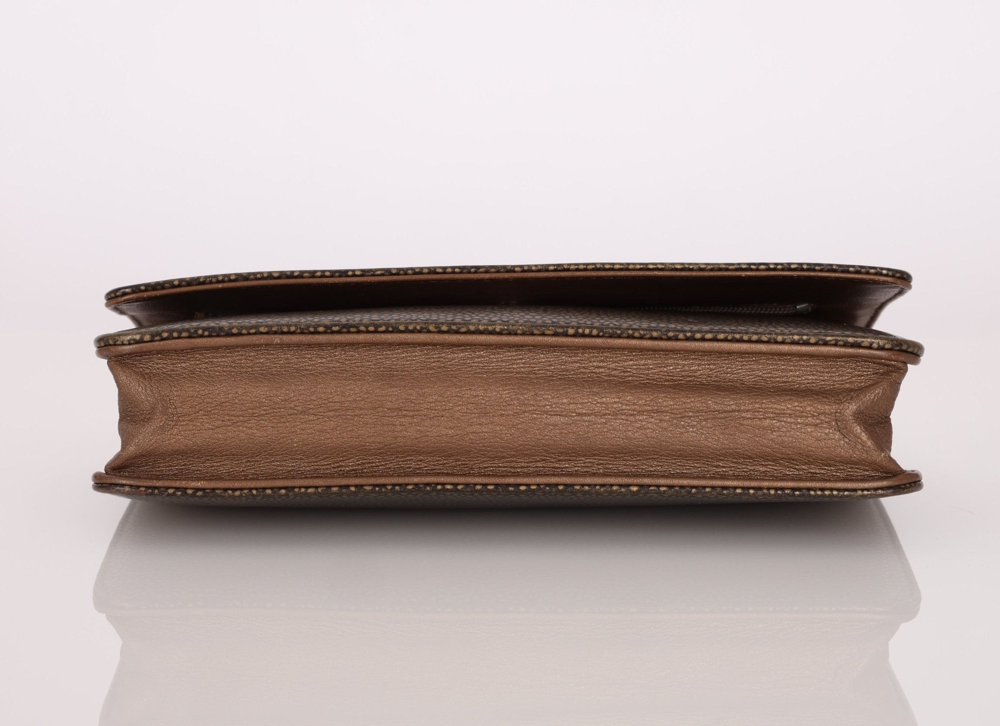 Chanel 2012 Metallic Bronze Caviar Wallet on Chain - FashioNica