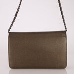 Chanel 2012 Metallic Bronze Caviar Wallet on Chain - FashioNica