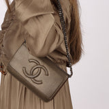 Chanel 2012 Metallic Bronze Caviar Wallet on Chain - FashioNica