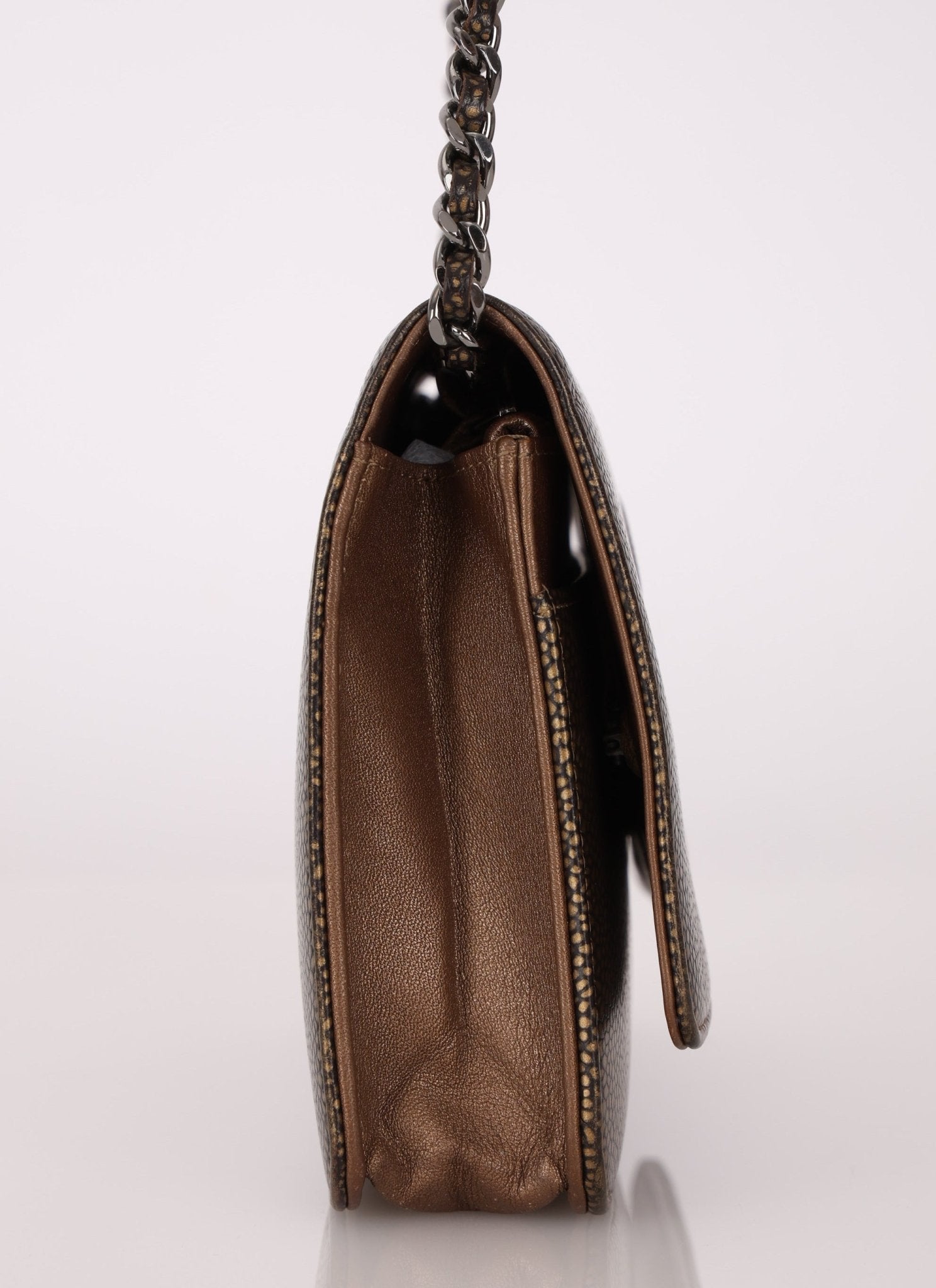 Chanel 2012 Metallic Bronze Caviar Wallet on Chain - FashioNica