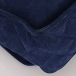 Chanel 2012 Navy Nubuck Natural Beauty Split Pocket Large Flap Bag - FashioNica