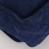 Chanel 2012 Navy Nubuck Natural Beauty Split Pocket Large Flap Bag - FashioNica