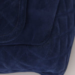 Chanel 2012 Navy Nubuck Natural Beauty Split Pocket Large Flap Bag - FashioNica