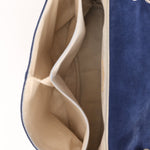 Chanel 2012 Navy Nubuck Natural Beauty Split Pocket Large Flap Bag - FashioNica