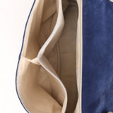 Chanel 2012 Navy Nubuck Natural Beauty Split Pocket Large Flap Bag - FashioNica