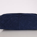 Chanel 2012 Navy Nubuck Natural Beauty Split Pocket Large Flap Bag - FashioNica