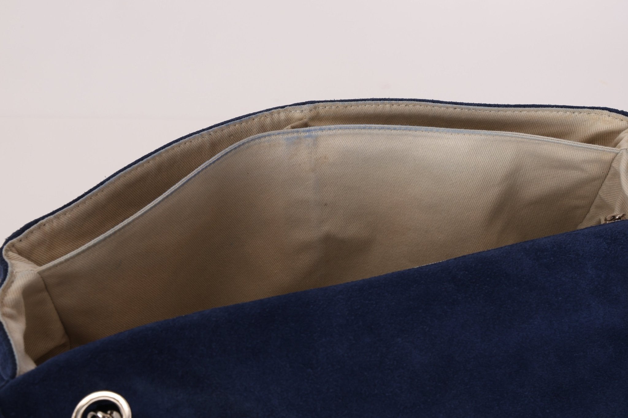 Chanel 2012 Navy Nubuck Natural Beauty Split Pocket Large Flap Bag - FashioNica