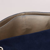 Chanel 2012 Navy Nubuck Natural Beauty Split Pocket Large Flap Bag - FashioNica