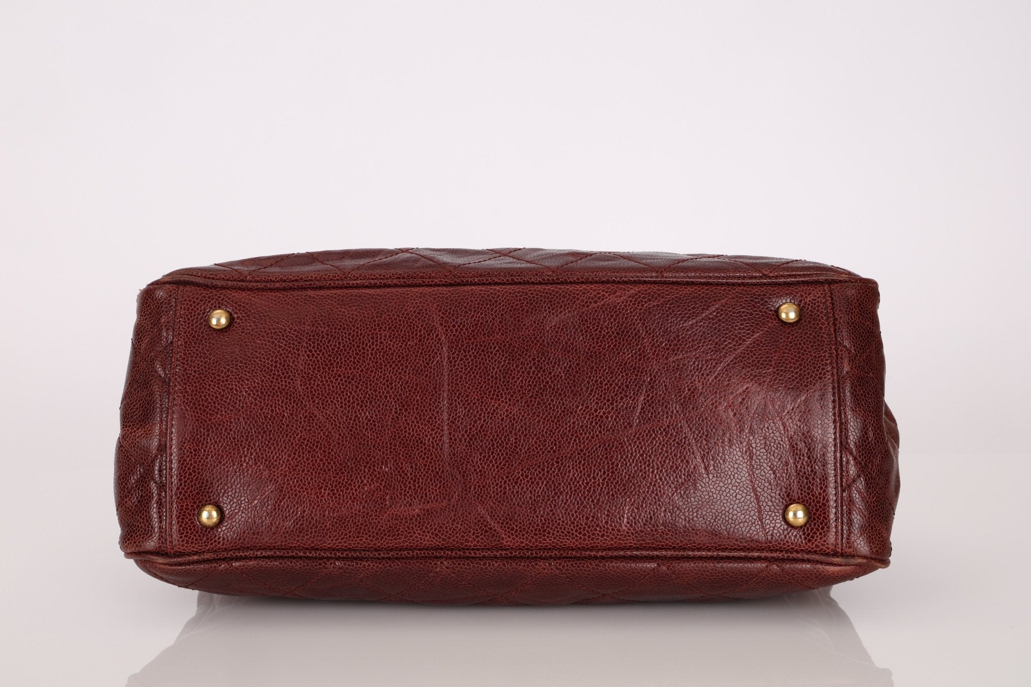 Chanel 2012 Paris - Bombay Burgundy Small Aged Caviar Shiva Tote - FashioNica