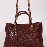 Chanel 2012 Paris - Bombay Burgundy Small Aged Caviar Shiva Tote - FashioNica