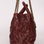 Chanel 2012 Paris - Bombay Burgundy Small Aged Caviar Shiva Tote - FashioNica