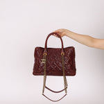 Chanel 2012 Paris - Bombay Burgundy Small Aged Caviar Shiva Tote - FashioNica
