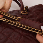 Chanel 2012 Paris - Bombay Burgundy Small Aged Caviar Shiva Tote - FashioNica