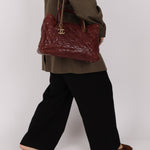 Chanel 2012 Paris - Bombay Burgundy Small Aged Caviar Shiva Tote - FashioNica