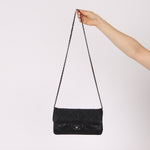 Chanel 2012 Stitches Turnlock Chain East West Flap SHW - FashioNica