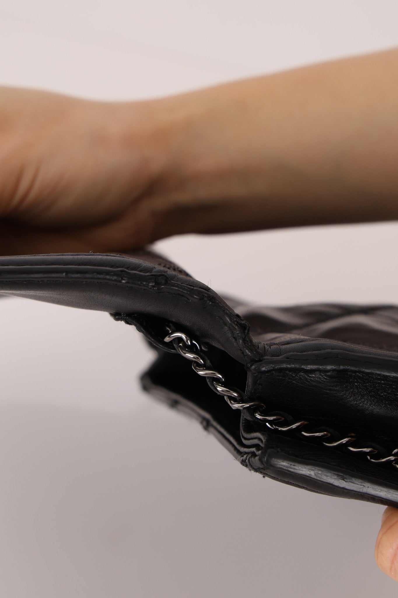 Chanel 2012 Stitches Turnlock Chain East West Flap SHW - FashioNica