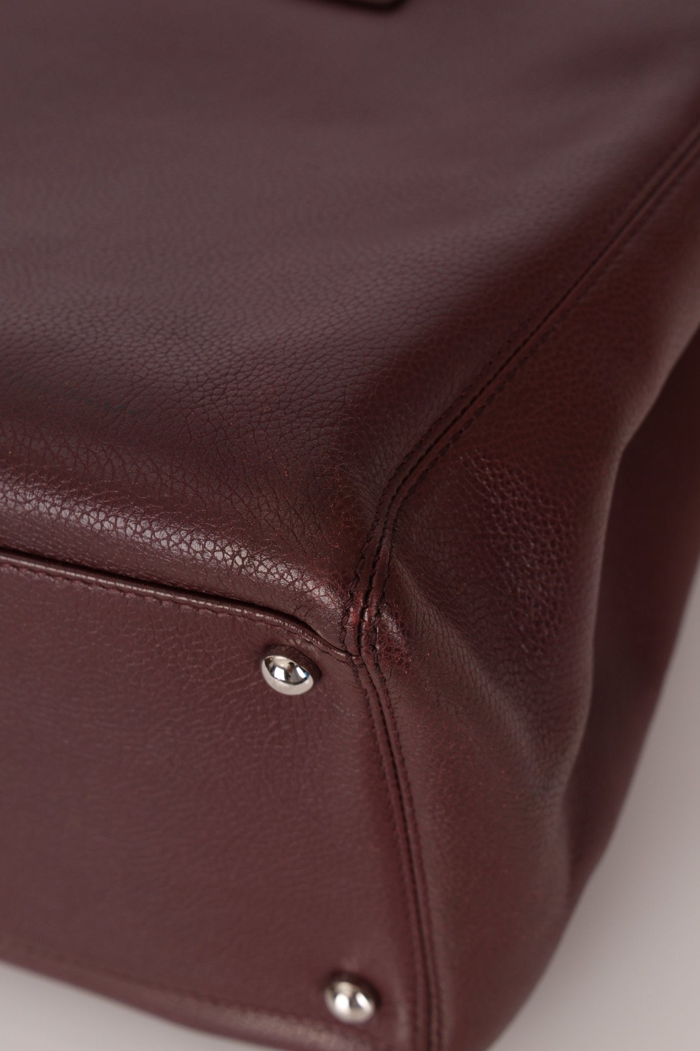 Chanel 2013 Burgundy Calfskin Executive Tote with Pouch - FashioNica