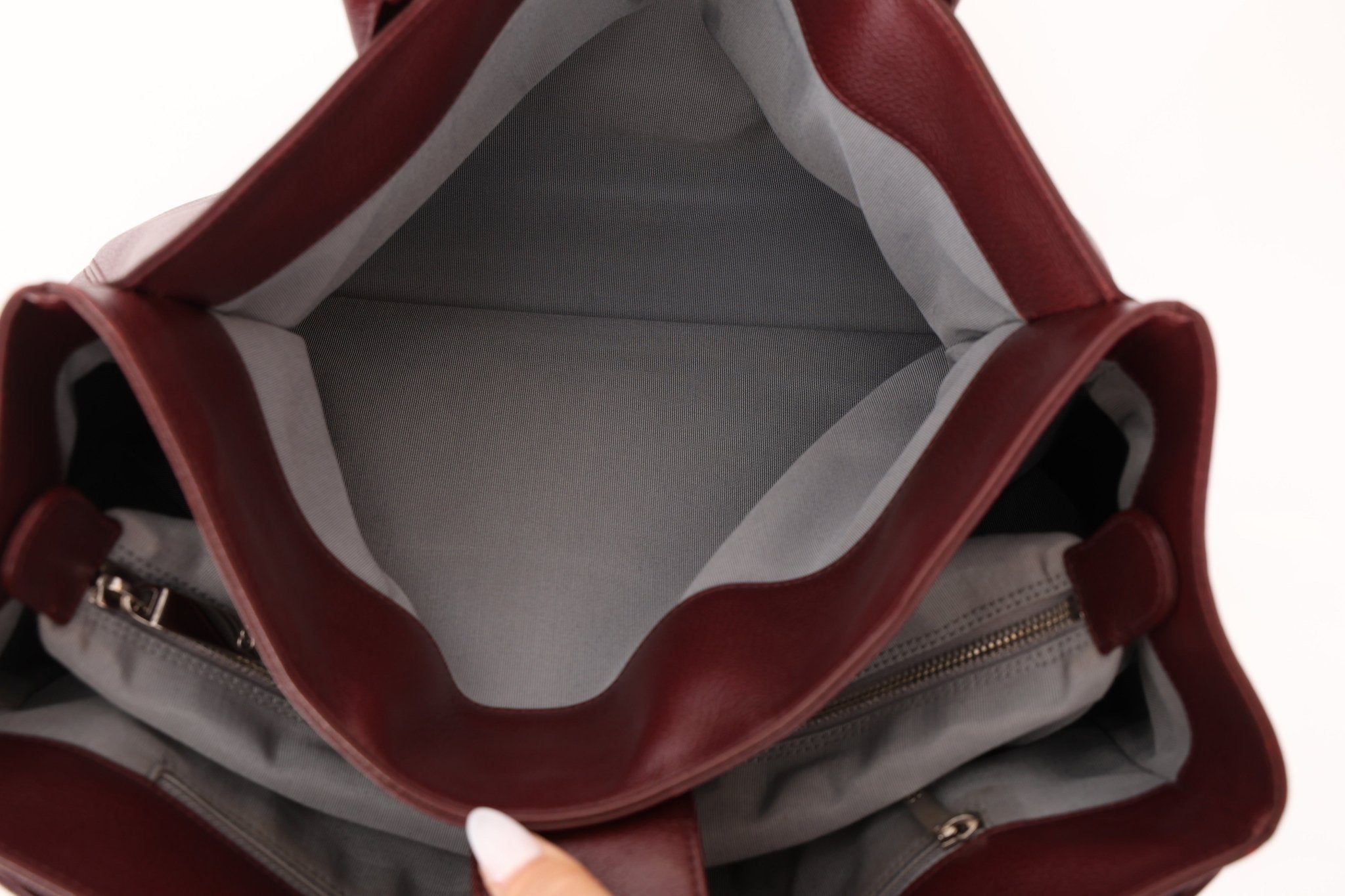 Chanel 2013 Burgundy Calfskin Executive Tote with Pouch - FashioNica