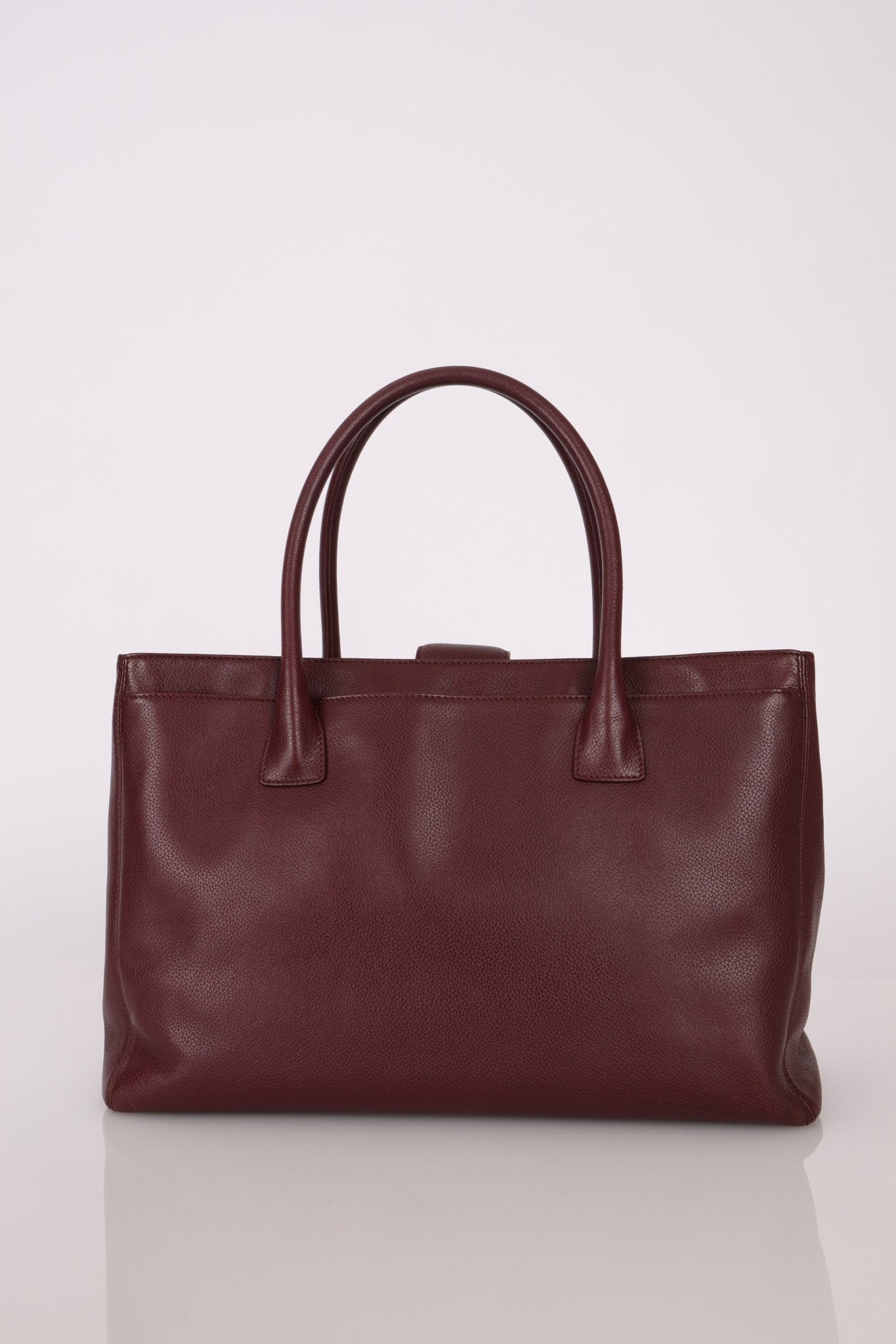 Chanel 2013 Burgundy Calfskin Executive Tote with Pouch - FashioNica