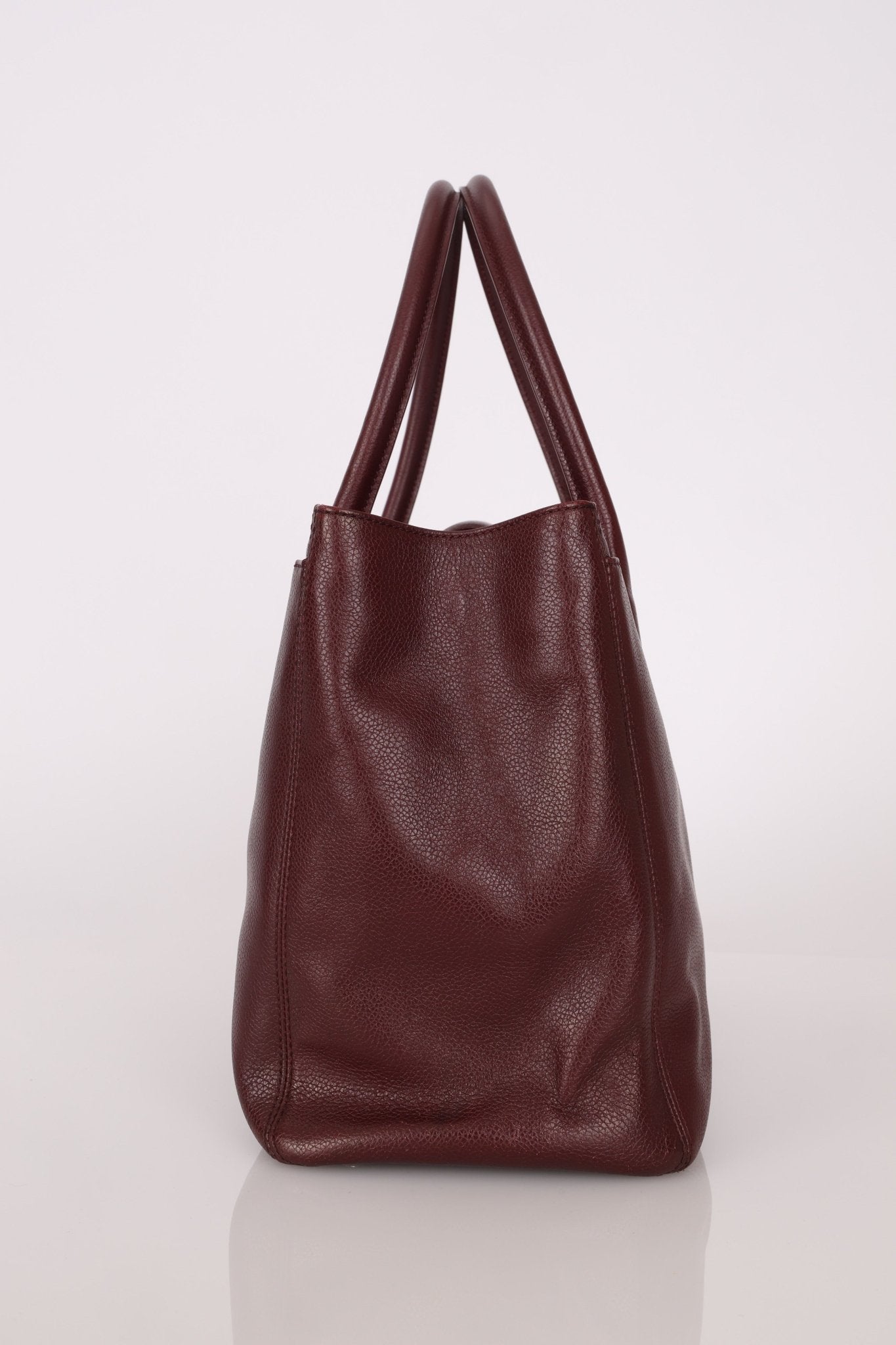 Chanel 2013 Burgundy Calfskin Executive Tote with Pouch - FashioNica