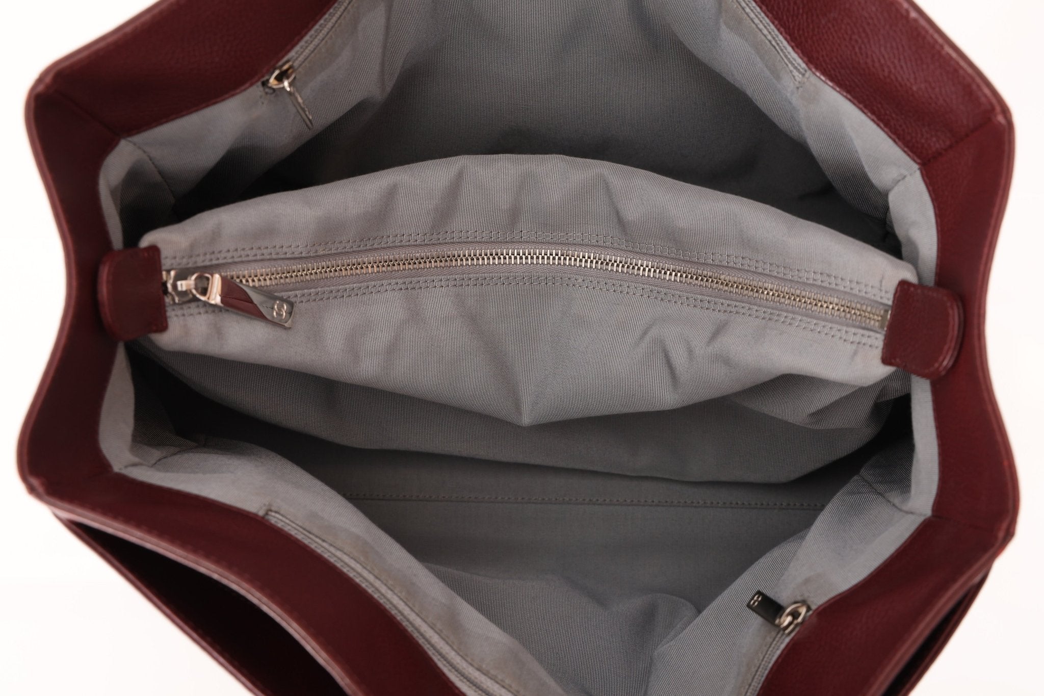 Chanel 2013 Burgundy Calfskin Executive Tote with Pouch - FashioNica