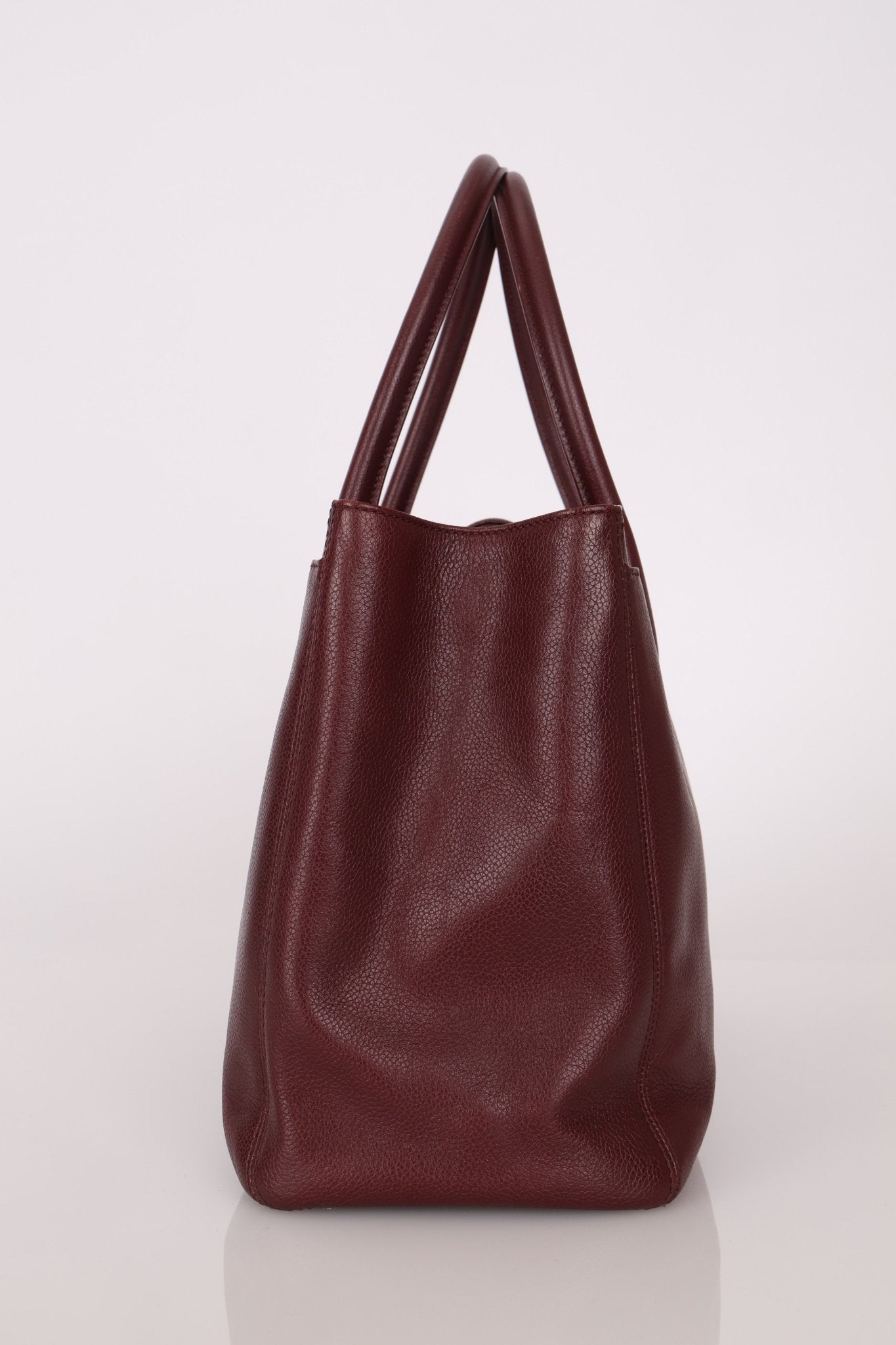 Chanel 2013 Burgundy Calfskin Executive Tote with Pouch - FashioNica