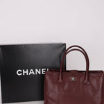 Chanel 2013 Burgundy Calfskin Executive Tote with Pouch - FashioNica